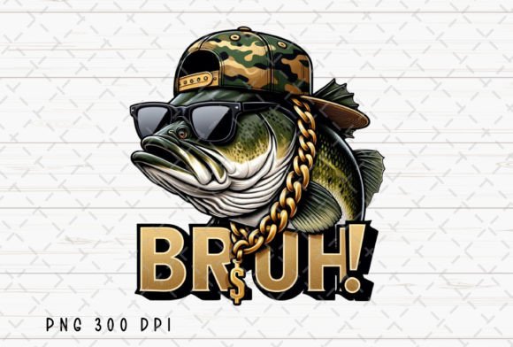 Download Bass Fish Funny Fishing Bruh Kids PNG - Kids Collection