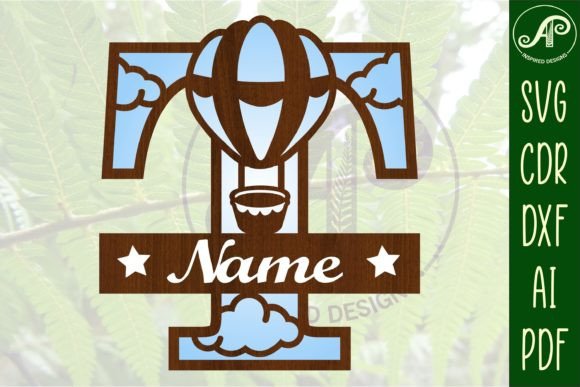 Download Hot Air Balloon Letter T SVG File - Premium Bundle