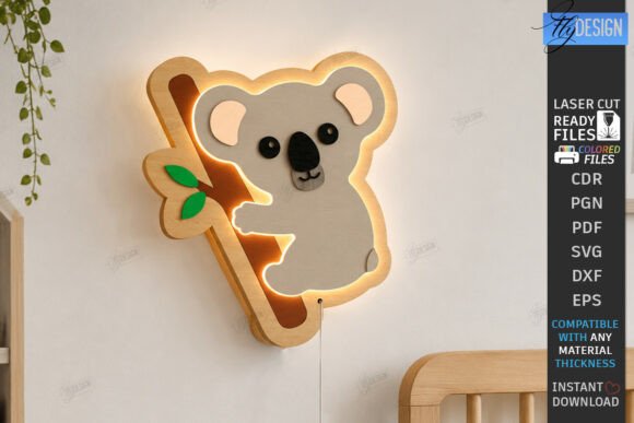Download Kids Lamp Laser Cut | Animal Night Light - Kids Collection