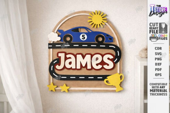 Download 3D Kids Room Wall Name Sign Laser Cut - Kids Collection