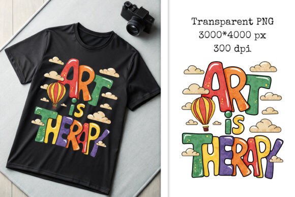 Download Art is Therapy Sublimation Lettering - Premium Resources