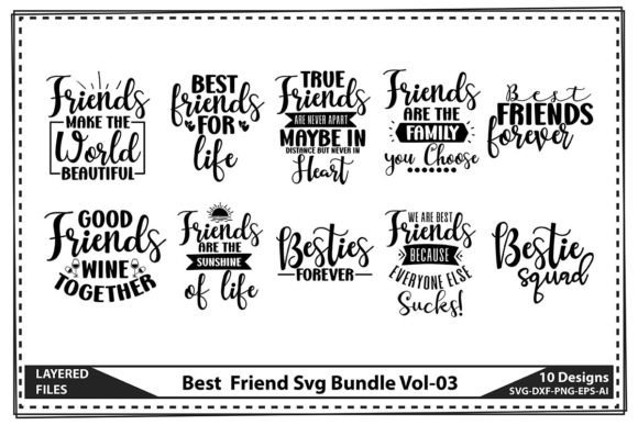 Download Best Friend Svg Bundle Vol-03 - Friend Collection