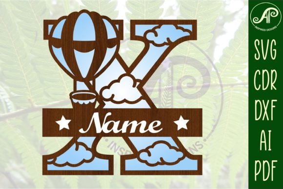 Download Hot Air Balloon Letter X SVG File - Premium Resources