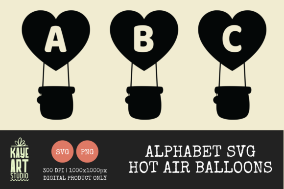 Download Alphabet SVG - Hot Air Balloon Letters - Hot air balloon letters Collection