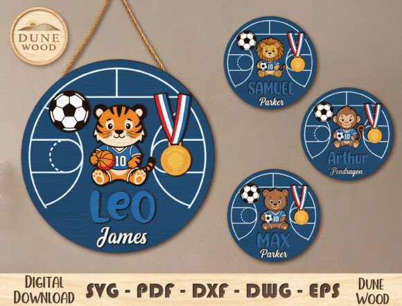 Download Kids Sports Name Sign SVG Laser Cut - Kids Collection