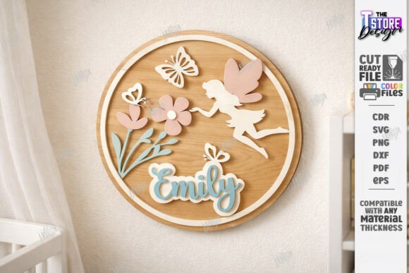 Download Kids Room Name Sign Laser Cut | CNC File - Kids Collection