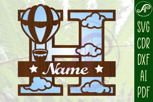 Download Hot Air Balloon Letter H SVG File - Premium Resources
