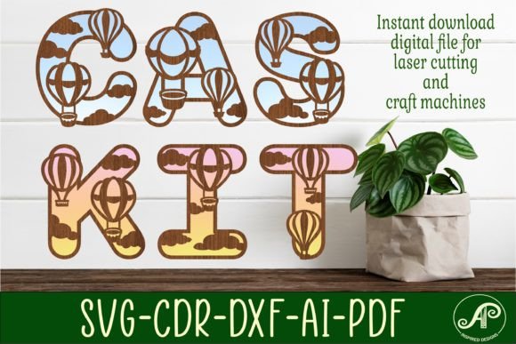 Download Hot Air Balloon Letters Alphabet Set - Hot air balloon letters Collection