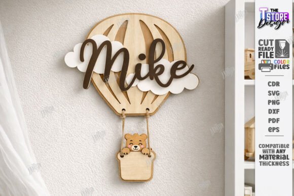 Download Kids Room Name Sign Laser Cut | CNC File - Kids Collection