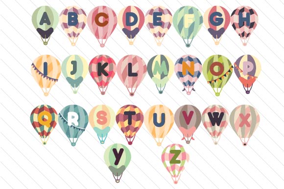 Download Hot Air Balloon Letters - Hot air balloon letters Collection