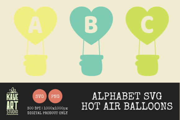 Download Alphabet SVG - Hot Air Balloon Letters - Hot air balloon letters Collection